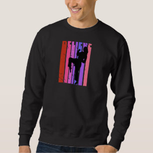 Retro Womens Brasilian Jiu Jitsu Motivational Beli Sweatshirt