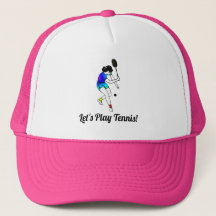 Retro Women's Tennis Player with Text