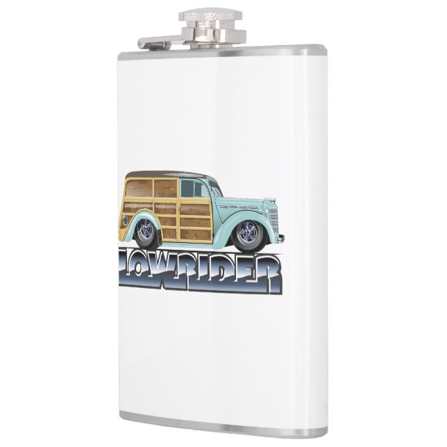 Retro Woody Lowrider Hip Flask (Left)