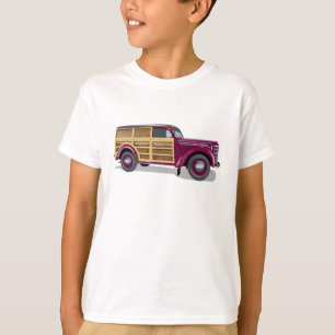 Retro woody wagon delivery truck T-Shirt