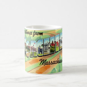 Retro Worcester Ma Postcard Mug