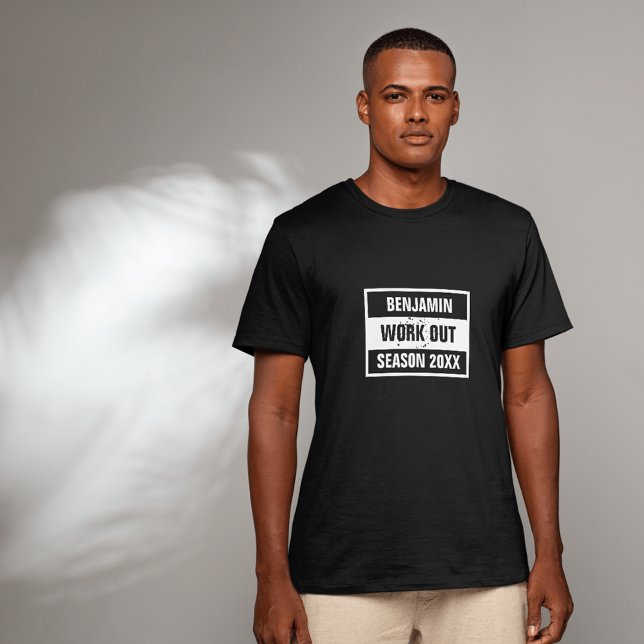 retro Work out Season 20XX black T-Shirt (Creator Uploaded)