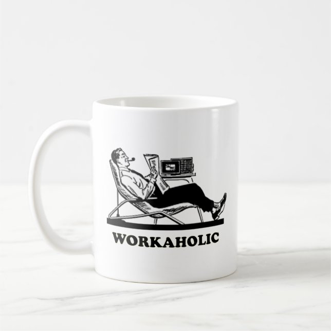 Retro Workaholic Coffee Mug (Left)