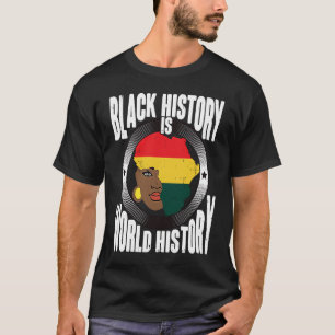 Retro World Black History Melanin Afro African Que T-Shirt