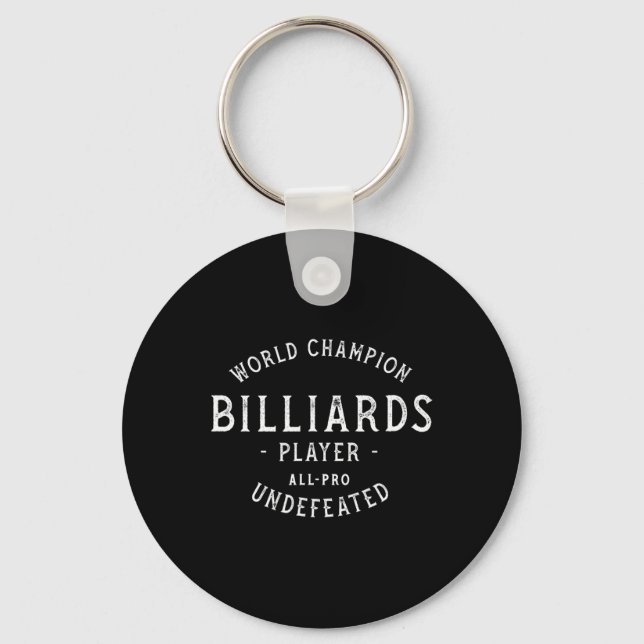 Retro World Champion Billiards  Keychain (Front)