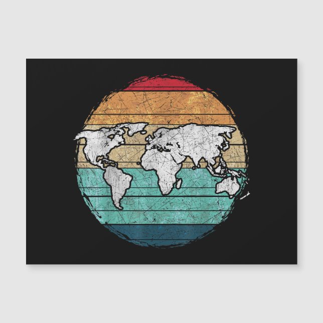 Retro World Map (Front)