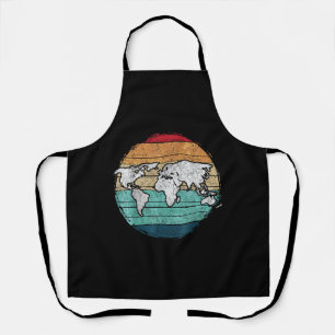 Retro World Map Apron