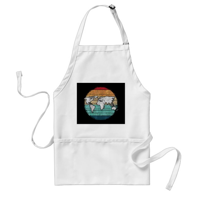 Retro World Map Standard Apron (Front)