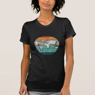 Retro World Map T-Shirt