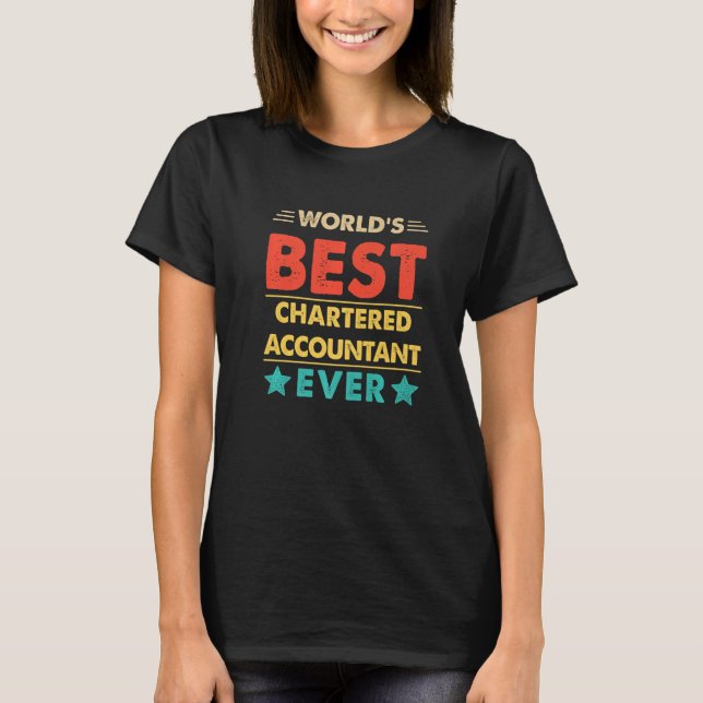 Retro World's Best Chartered Accountant Ever   T-Shirt (Front)