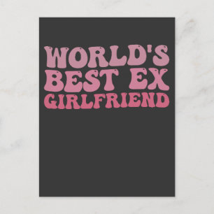 Retro World's Best Ex Girlfriend Groovy Invitation Postcard