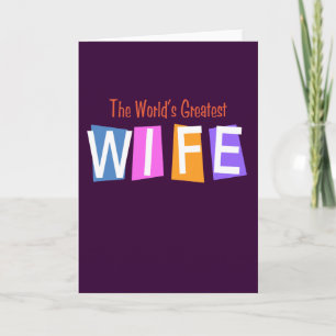 Retro World's Greatest Wife Card