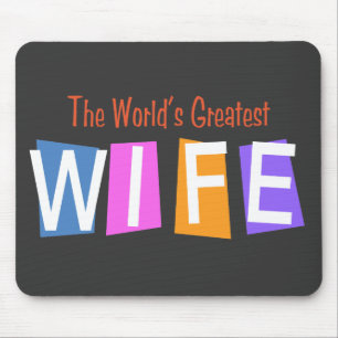 Retro World's Greatest Wife Mouse Pad