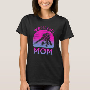 Retro Wrestling Mom Sports Mama Wrestler Mother's T-Shirt