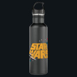 Retro X-Wing In Space Star Wars Logo 710 Ml Water Bottle<br><div class="desc">Star Wars: Classic Vehicle Toolkit | Check out this retro-inspired Star Wars logo,  featuring an X-Wing flying through space with colourful dots to represent stars and planets.</div>