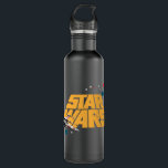Retro X-Wing In Space Star Wars Logo 710 Ml Water Bottle<br><div class="desc">Star Wars: Classic Vehicle Toolkit | Check out this retro-inspired Star Wars logo,  featuring an X-Wing flying through space with colourful dots to represent stars and planets.</div>
