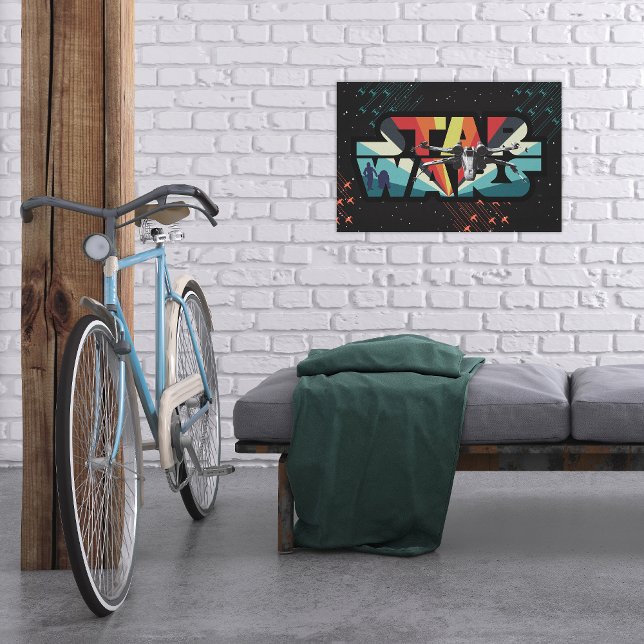 Retro X-Wing Starburst Star Wars Logo Canvas Print (Creator Uploaded)