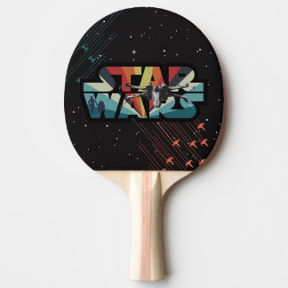 Retro X-Wing Starburst Star Wars Logo Ping Pong Paddle