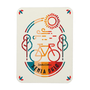 Retro Xenia Ohio Bike Trail Magnet