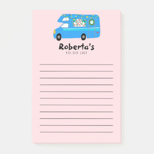 Retro Xmas Camper RV Grocery Shop TO-DO List Post-it Notes