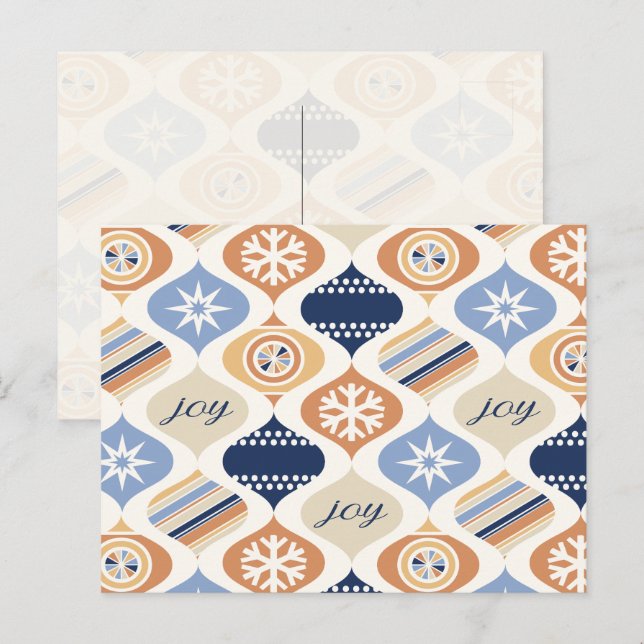 Retro Xmas Holiday Luxe Postcard (Front/Back)