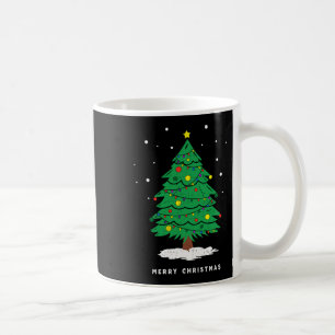 Retro Xmas Merry Christmas Tree Lights Coffee Mug