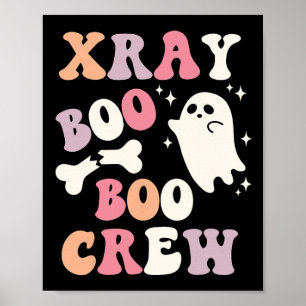Retro Xray Boo Boo Crew Ghost X-ray Technician Hal Poster