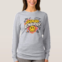 Retro Y2K Streetwear Good Energy Smiley Face Graph