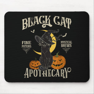Retro Y Halloween Costume Black Cat M Athecary  Mouse Pad