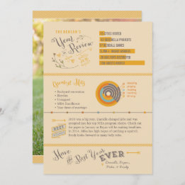 Retro Year in Review Christmas Cards - Infographic