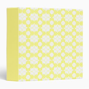 Retro Yellow and White Flower Binder