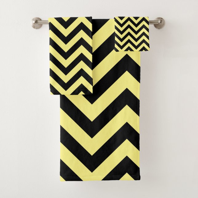 Retro Yellow Black Stripes Art Déco (En situation)