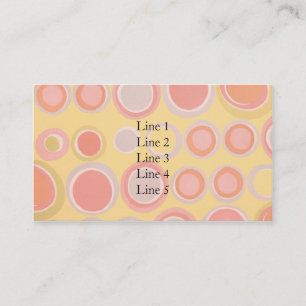 Retro Yellow Circles Business Card