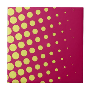 Retro yellow dots tile