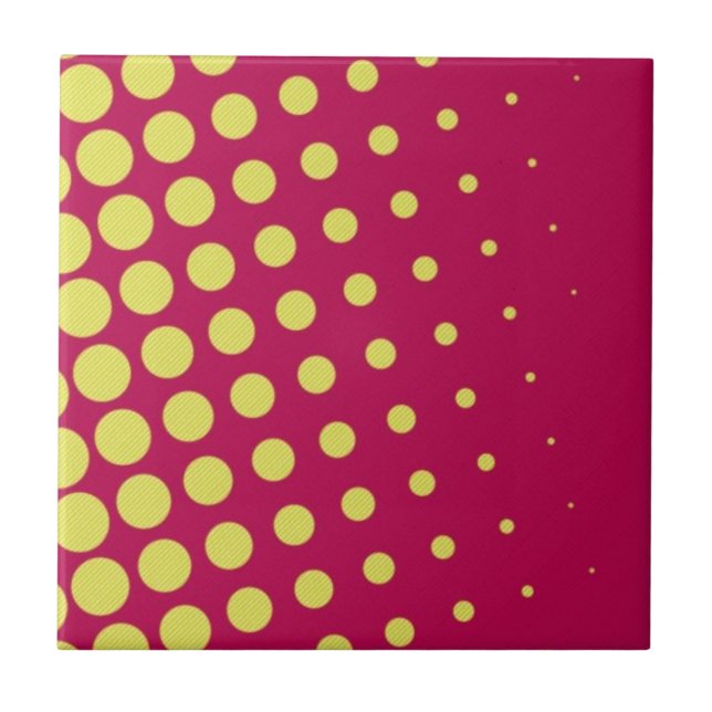 Retro yellow dots tile (Front)