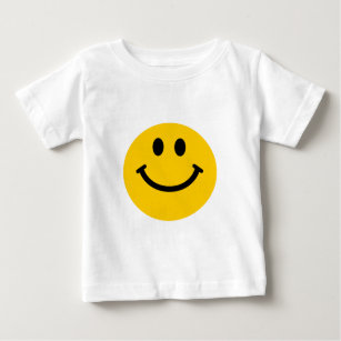 Retro Yellow Happy Face Baby T-Shirt
