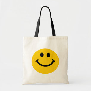 Retro Yellow Happy Face Tote Bag