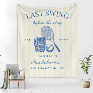 Retro Yellow Last Swing Before The Ring Tennis Bac Fleece Blanket