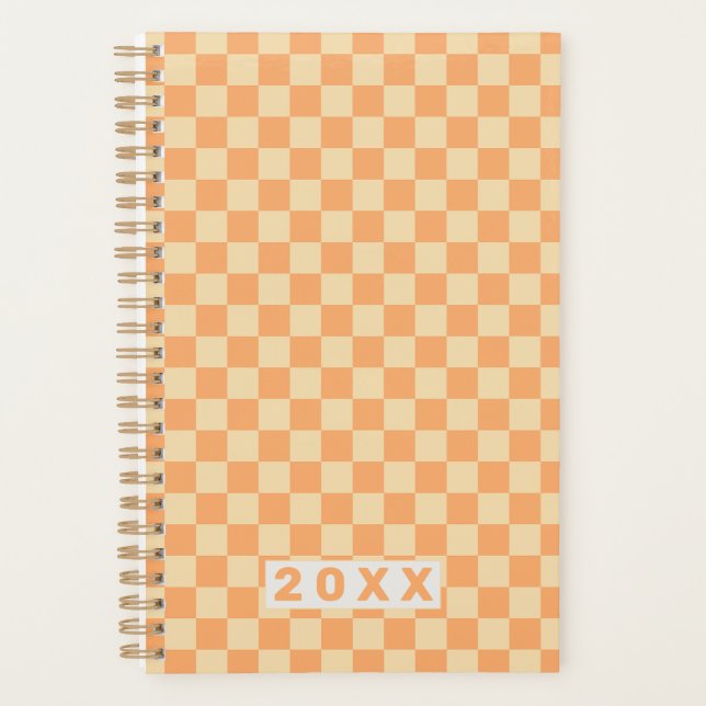 Retro Yellow Orange Checkerboard 2026 (Devant)