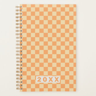 Retro Yellow Orange Checkerboard 2026 Planner