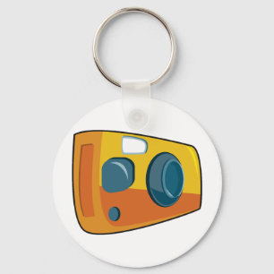 Retro Yellow Point and Shoot Film Camera Keychain