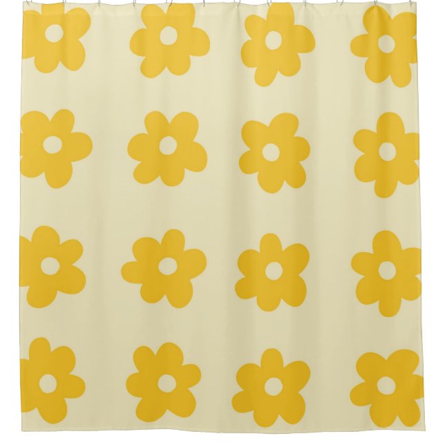 Retro Yellow Tropical Simple Flower Pattern (Front)
