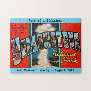 Retro Yellowstone National Park 11x14 Jigsaw Puzzle