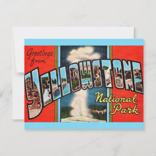 Retro Yellowstone National Park Postcard