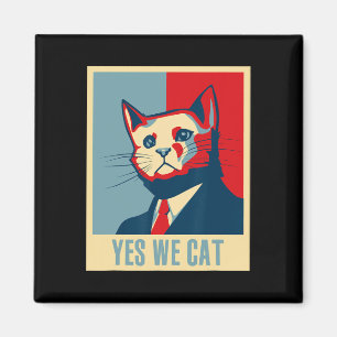 Retro Yes We Cat Funny Cat Lover Pet Owner  Magnet