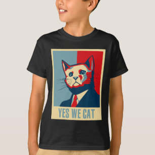 Retro Yes We Cat Funny Cat Lover Pet Owner  T-Shirt