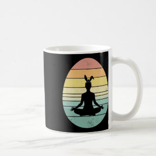 Retro Yoga Easter Egg Easter Day Mediation Womens Coffee Mug