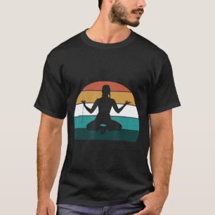 Retro Yoga Pose Vintage Mind Meditation Body Worko T-Shirt