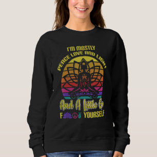 Retro Yoga Pose Zen Meditation Guru Lotus Peace Lo Sweatshirt