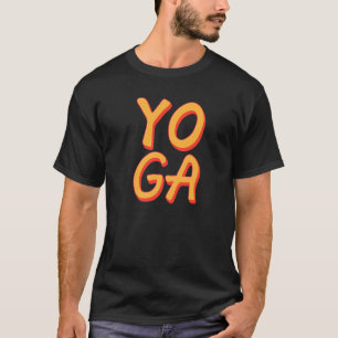 Retro Yoga Word Yogi Fitness Flexibility Exercise T-Shirt